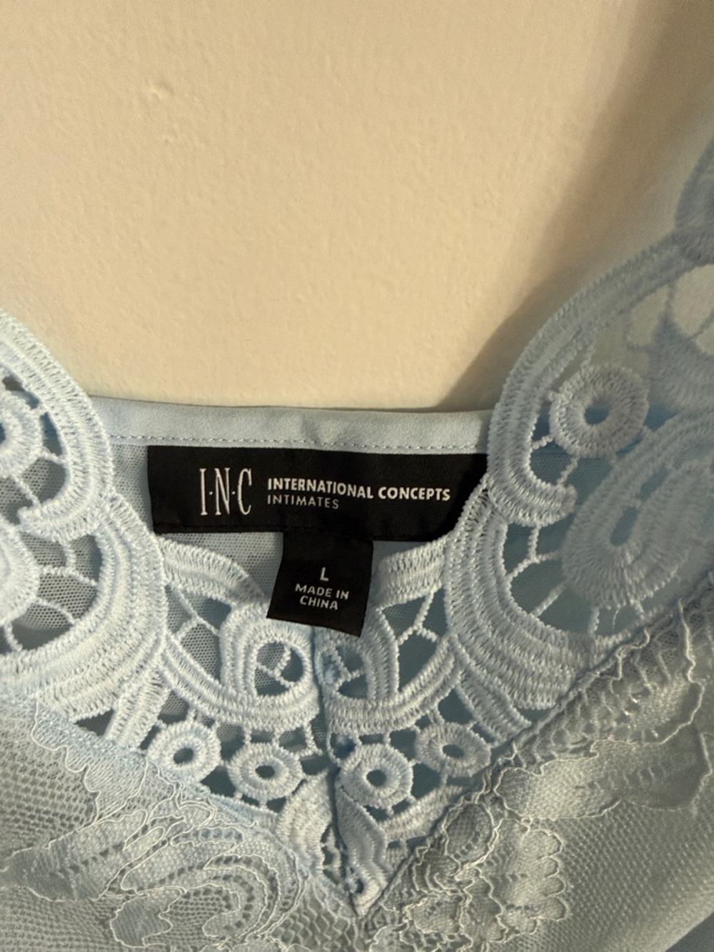 INC International Concepts Light Blue Lace Chemise Slip - Picture 2 of 5